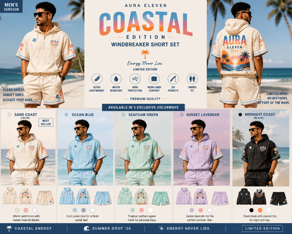 Aura Eleven Coastal Windbreaker Set Men's Limited Edition