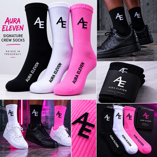 Aura Eleven Signature Crew Socks