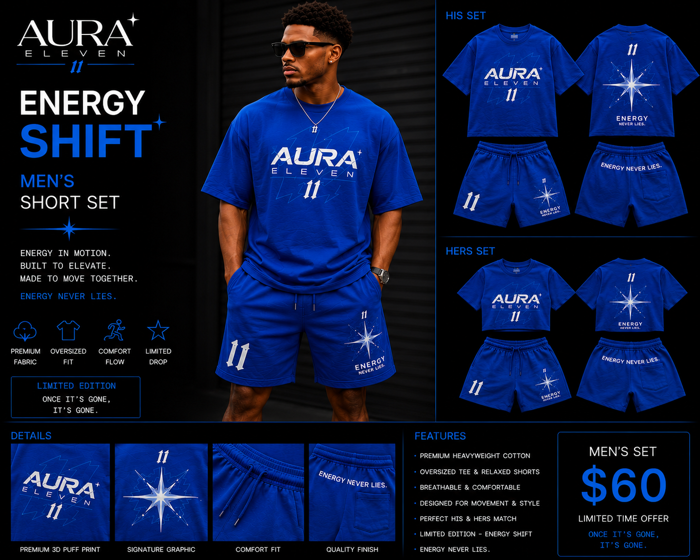 Aura Eleven Men's Short Sets