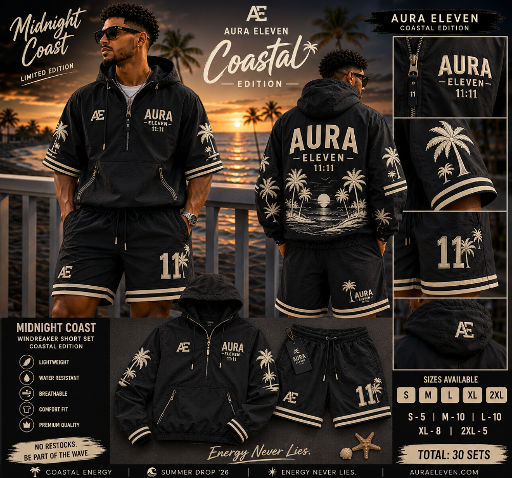 Aura Eleven Coastal Windbreaker Set Men's Limited Edition