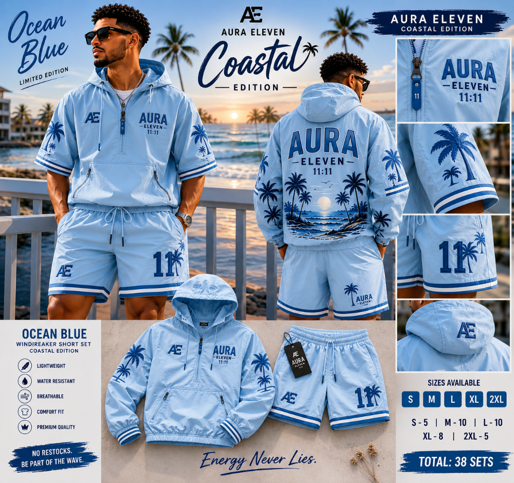 Aura Eleven Coastal Windbreaker Set Men's Limited Edition